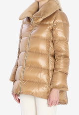 Herno Fur-Collar Puffer Jacket Camel PI002140D-12017Z-2157