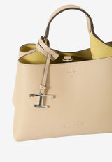 Tod's Micro T Timeless Handbag in Hammered Leather Beige XBWAPAEL000-QRI-4L63