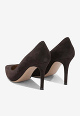 Gianvito Rossi Gianvito 85 Suede Pumps Dark Brown G2458085RICCAMMOKA_95a41e61-1752-4772-91d5-a0bf87741edc
