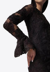 ROTATE 3D Flower Mini Dress Brown 1162851667BCR2231/T_ROTAT-1667