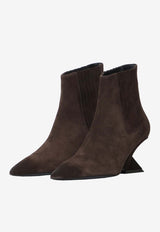 The Attico Cheope 65 Suede Wedge Boots Brown 261WSH00921-108AA-204