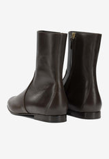 Khaite Colt Calf Leather Ankle Boots Brown F1106-992646_e95f51ed-2b68-4ab0-8ec8-f683639992d8