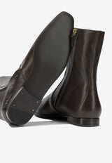 Khaite Colt Calf Leather Ankle Boots Brown F1106-992646_e95f51ed-2b68-4ab0-8ec8-f683639992d8
