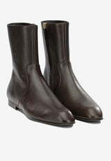 Khaite Colt Calf Leather Ankle Boots Brown F1106-992646_e95f51ed-2b68-4ab0-8ec8-f683639992d8