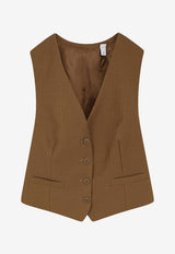 Burberry Warren Embroidered Vest Top Brown 8126169C5357_HAZELNUT_40017675