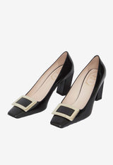 Roger Vivier Belle Vivier 75 Patent Leather Pumps Black RVW71300920-D1P-B999