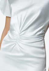 ROTATE Ruched Midi Dress White 1162141326BCR1230/T_ROTAT-1326