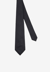 Kiton Ciro Paone Silk Logo Tie Black UCRVKRC07L6209_Red_42176776