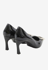 Roger Vivier Belle Vivier 70 Patent Leather Pumps Black RVW40015280-D1P-B999