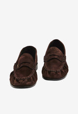 Saint Laurent Le Loafer Suede Penny Loafers Brown 839471-2W5AC-6023