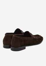 Saint Laurent Le Loafer Suede Penny Loafers Brown 839471-2W5AC-6023