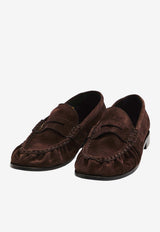 Saint Laurent Le Loafer Suede Penny Loafers Brown 839471-2W5AC-6023