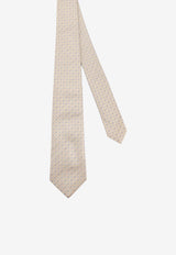 Kiton Ciro Paone Patterned Jacquard Silk Tie Beige UCRVKRC08L3608_Red_42176836
