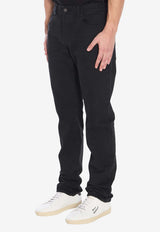 Saint Laurent Washed Slim-Leg Jeans Black 800332-Y16PG-1290