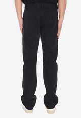Saint Laurent Washed Slim-Leg Jeans Black 800332-Y16PG-1290