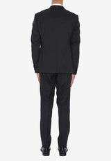 Tagliatore Single-Breasted Wool Tuxedo Suit Black SFBR18A01-060001-N5012