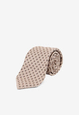 Kiton Ciro Paone Patterned Jacquard Silk Tie Beige UCRVKRC07L3206_Red_42176845