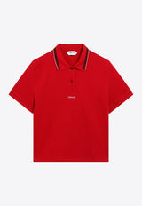 Versace Logo Piqué Polo T-shirt Red 10259671A18688/T_VERSA-1RB30