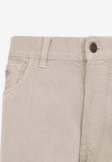 Logo Patch Straight-Leg Jeans