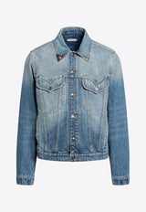 Versace Stonewashed Denim Jacket Blue 10258251A18405/T_VERSA-1D800