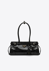 Prada Medium Bonnie Shoulder Bag in Calfskin Black 1BA426MOM2CYR/T_PRADA-F0002