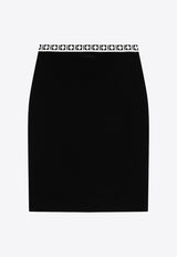 Versace Jacquard Waist Knit Skirt Black 10257741A18357/T_VERSA-1B000