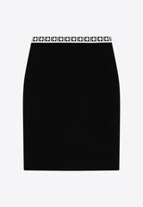 Versace Jacquard Waist Knit Skirt Black 10257741A18357/T_VERSA-1B000