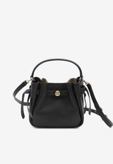 Tory Burch Mini Romy Bucket Bag in Hammered Leather Black 179988--001