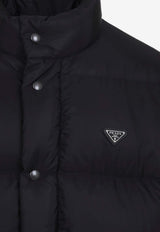 Triangle Logo Quilted Down Jacket