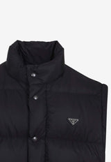 Triangle Logo Quilted Down Jacket