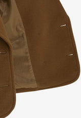 Chloé Double-Breasted Wool Short Coat Brown CH26AMA06077212_9d9c7de1-979d-487c-94f2-b06c6a75c074