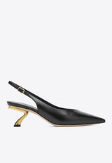 Ferragamo Cleya 50 Sculptural Heel Slingback Pumps Black 07935981CLE/S_FERRA-NR