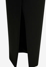 Khaite Luiza High-Waist Midi Skirt with Slit Black 41914114200_dfc43244-65d9-4180-81a0-98ac37e38802