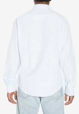 AMI PARIS Ami De Coeur Oxford Shirt Sky Blue BFUSH063-C00087-475