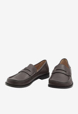 Loewe Campo Leather Loafers Bordeaux M816290X46--3468