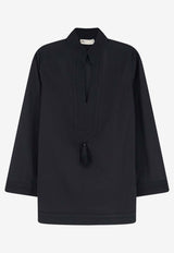 Tory Burch Tassel Tunic Top Black 83308001_BLACK_40005257
