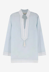 Tory Burch Tassel Tunic Top Sky Blue 83308412_BLUE_40005159