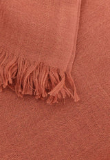 Brunello Cucinelli Fringed Cashmere-Silk Scarf Orange MSC924059C8604_ORANGEFLAME_60015633