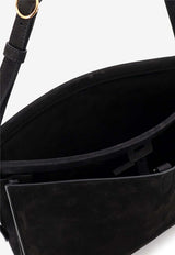 Alaïa Large Le Click Pocket 35 Nubuck Leather Shoulder Bag Black AA1L2038CA214999_NOIR_70150760