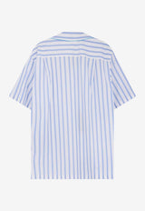 Dolce & Gabbana Stripe Silk Pajama Shirt Light Blue F5U31TFR52WS8051_OneColor_40005367