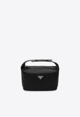 Prada Mini Chérie Top Handle Bag Black 1BC302OOORDLN/T_PRADA-F0632