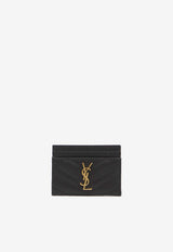 Saint Laurent Cassandre Matelassé Cardholder Black 423291-BOW01-1000