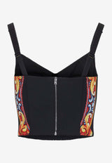 Carretto Print Corset Top
