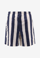 AMI PARIS Striped Swim Shorts Blue HBW316AW0027A027_OneColor_48013891