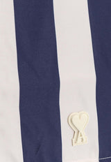 AMI PARIS Striped Swim Shorts Blue HBW316AW0027A027_OneColor_48013891