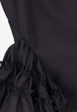 Dries Van Noten Casey Ruffled-Hem Top Black 2610107073305900_BLACK_54420994