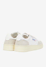 Autry Medalist Leather and Suede Sneakers White AULM-LS-33
