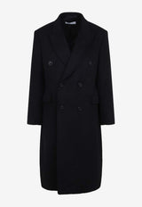 Double-Breasted Mohair Coat