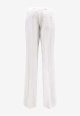 Aspesi Straight-Leg Tailored Pants White 0190D06485072_OneColor_54417920