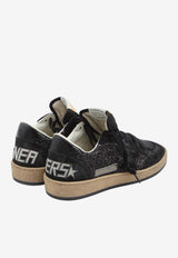 Golden Goose DB Ball Star Glittered Suede Sneakers Black GWF00117-F003989-90100